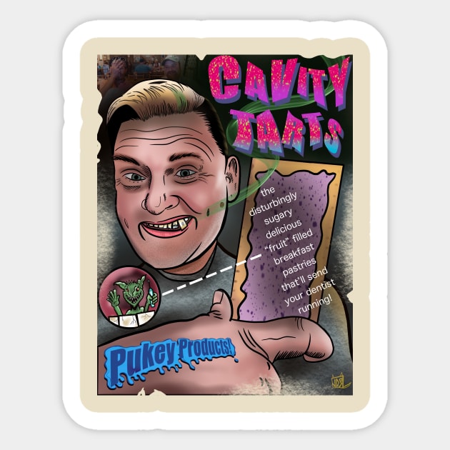 Pukey Products 40 “Cavity Tarts” Sticker by Popoffthepage